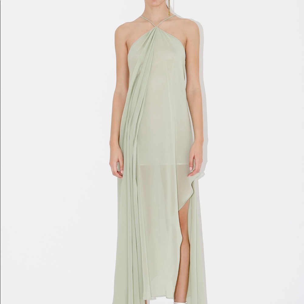 Jacquemus la robe spiaggia asymmetric halter dress